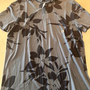 Express Blue Floral Men's Polo Shirt